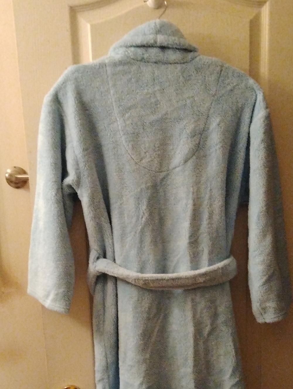 Jessica Light Blue Plush Robe - Picture 2 of 7